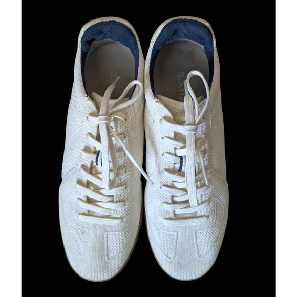 Rothys Bone White The RS01 Casual Sneaker Size 9 Mens Knit Lace Up Comfort - Picture 4 of 16